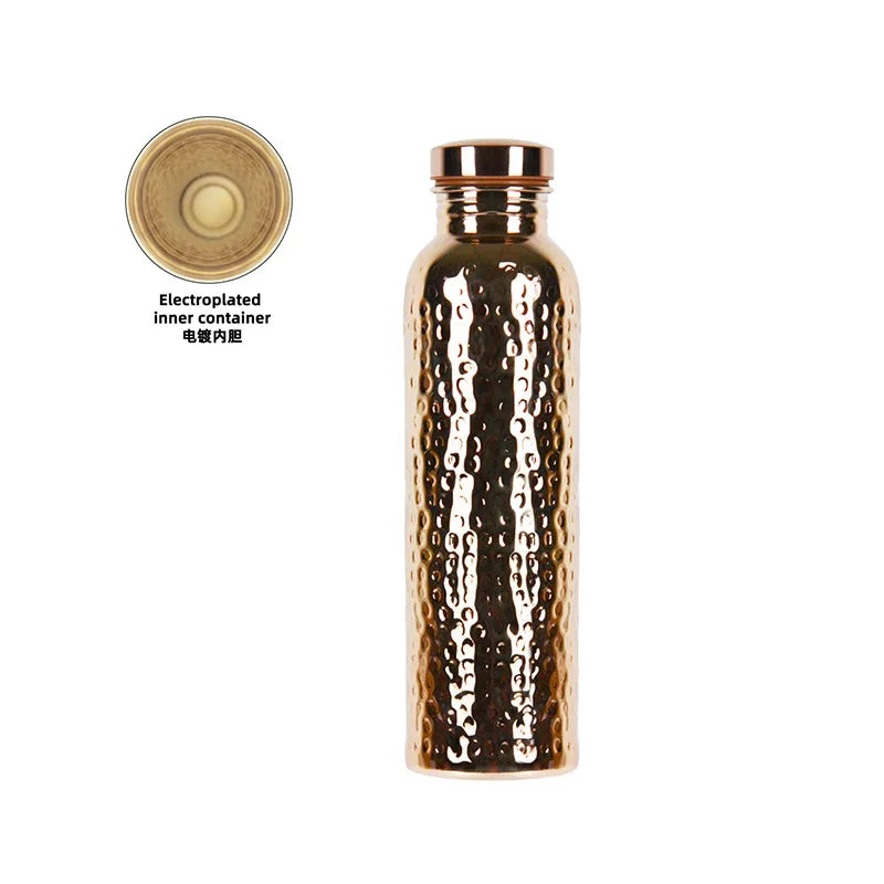 800ml Copper Bottle – One-Touch Lid & Anti-Slip Base