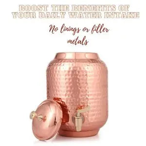 6.5L Pure Copper Water Dispenser with Tap & 4 Cup Set