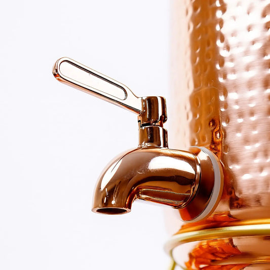 6.5L Pure Copper Water Dispenser with Tap & 4 Cup Set