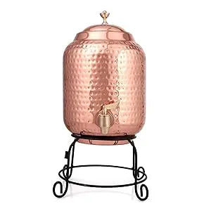 6.5L Pure Copper Water Dispenser with Tap & 4 Cup Set